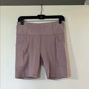 Mono B Pink High Waist Bike Shorts Performance